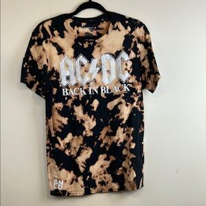 NWOT AC/DC Acid Wash Tie-Dye Tee